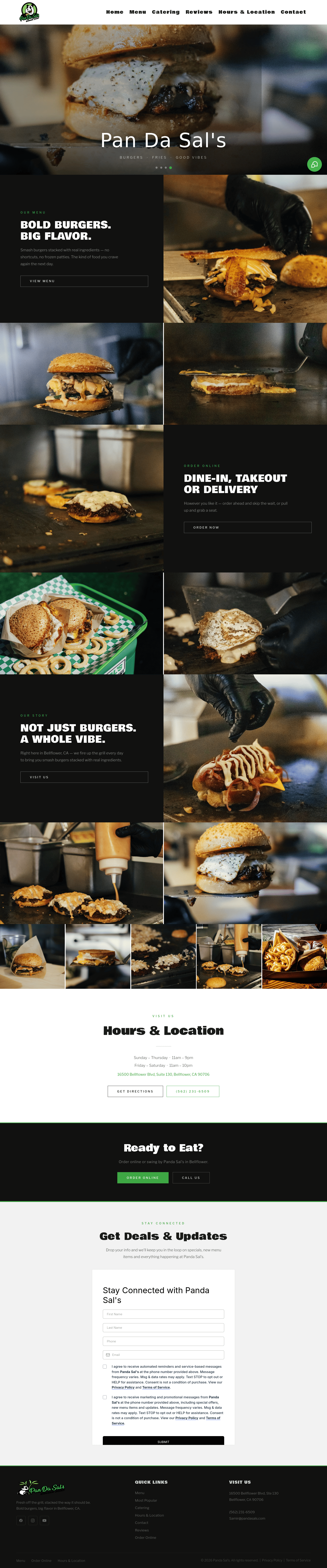 PanDa Sal's website homepage designed by Hike Presence, desktop view